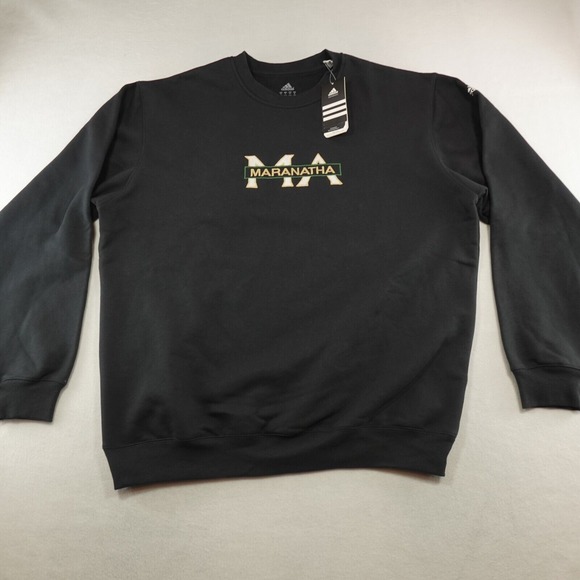adidas Other - NWT Adidas Sweatshirt Mens XL Black Pullover Maranatha Center Graphic Logo Crew